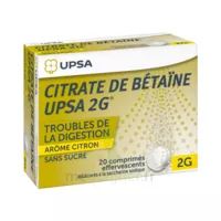 Citrate De Betaïne Upsa 2 G Comprimés Effervescents Sans Sucre Citron 2t/10 à Nice